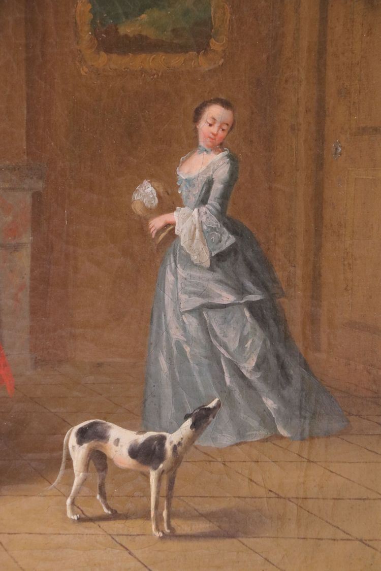 Attribué à Joseph FLIPART  (1721-1797).  Femme à sa toilette