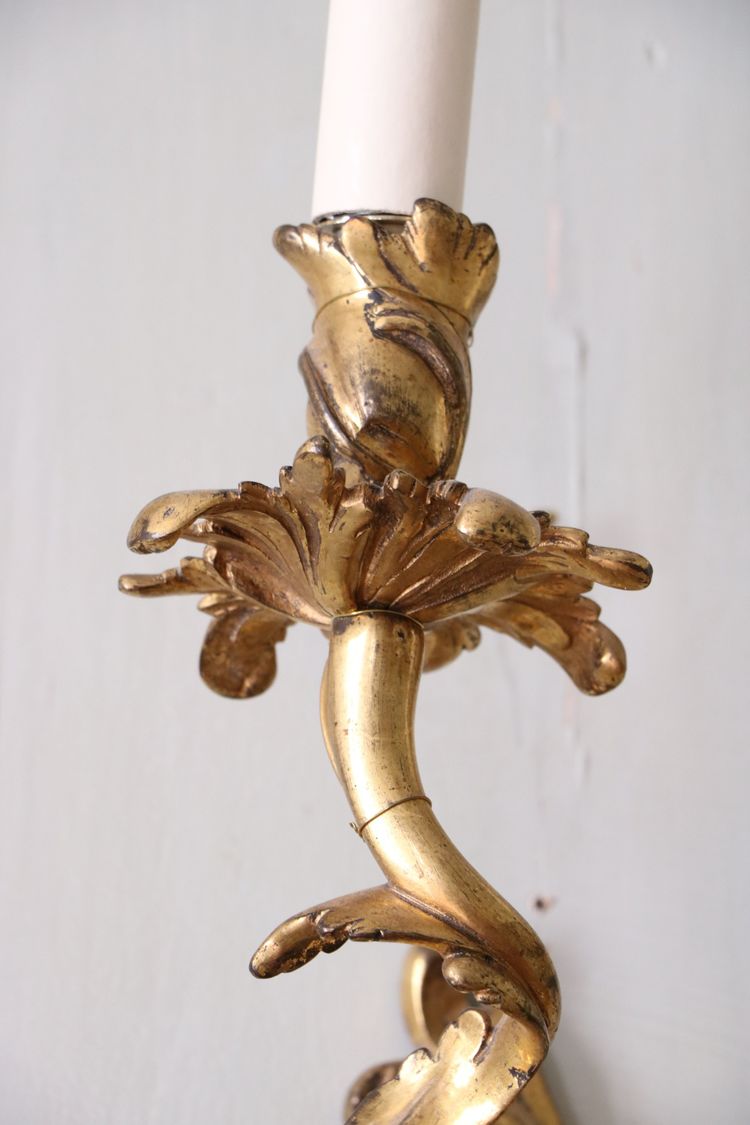 Pair of Louis XV ormolu sconces