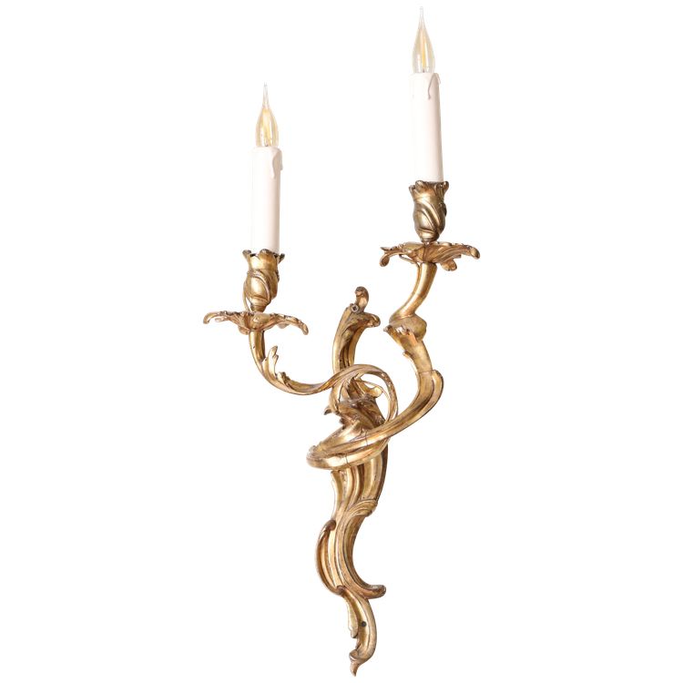 Pair of Louis XV ormolu sconces