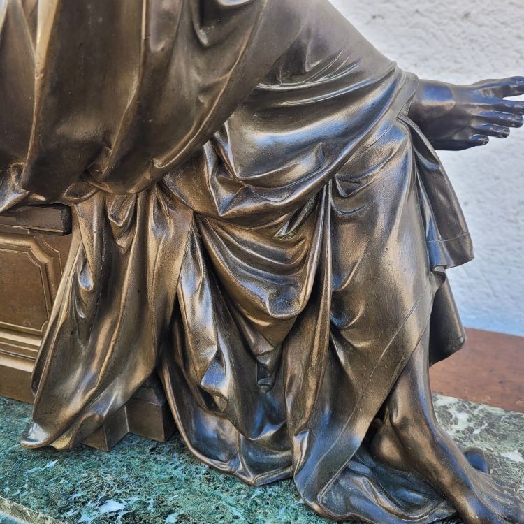 Sofocle, grande scultura in bronzo, XIX secolo