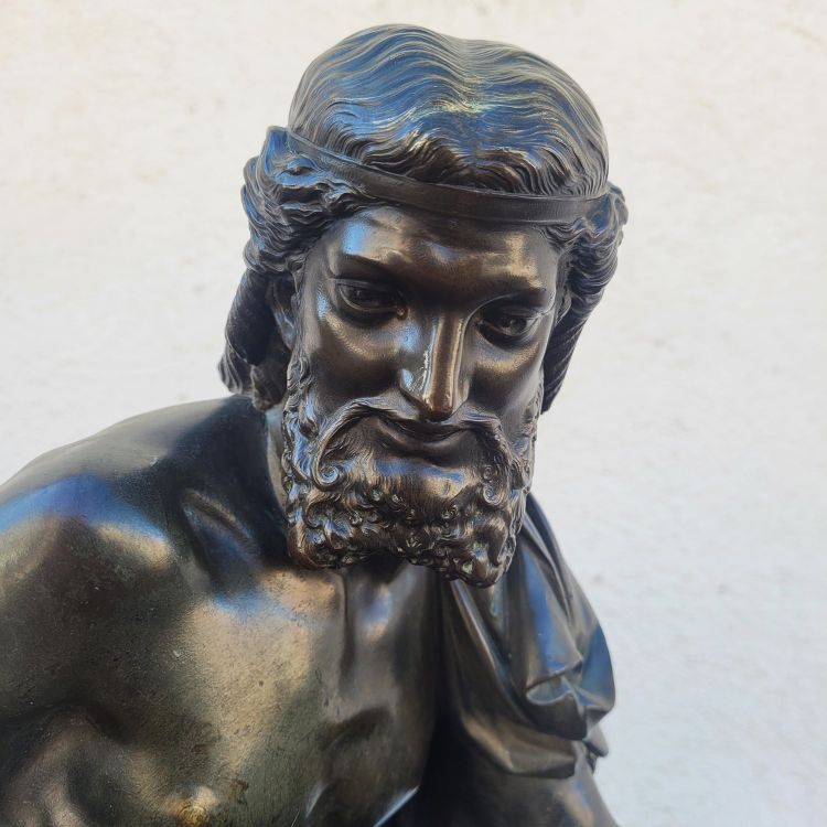 Sofocle, grande scultura in bronzo, XIX secolo