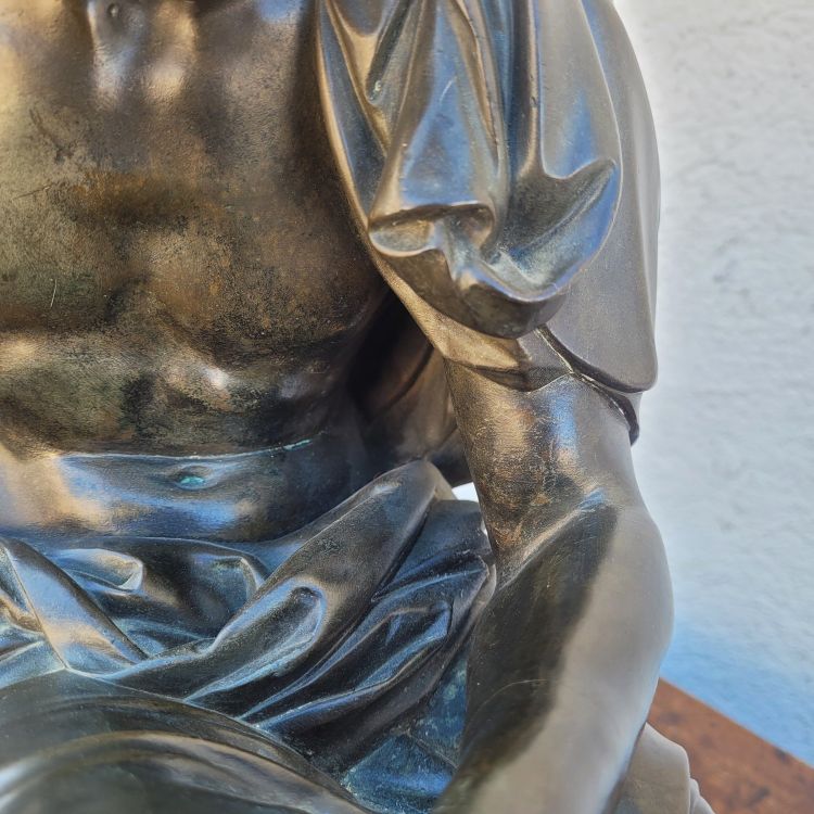 Sofocle, grande scultura in bronzo, XIX secolo