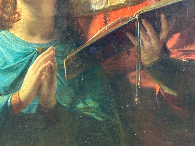 Jan Swerts ( 1820 -1879) Huile Sur Toile « jeunes Femmes En Prières » école Belge Vers 1850 