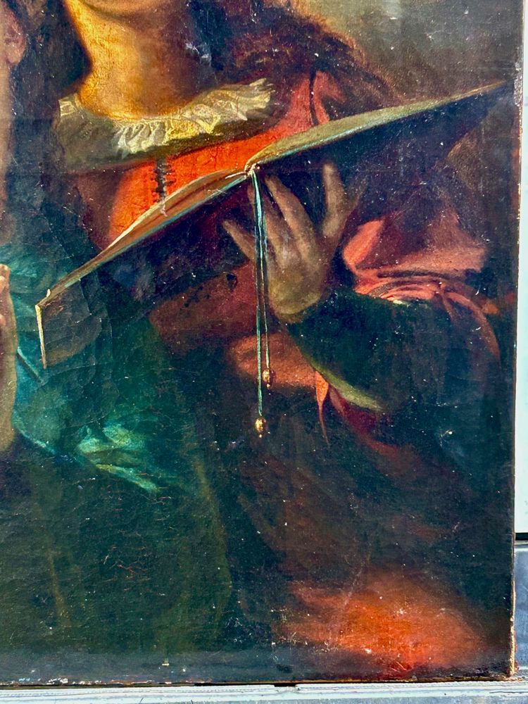Jan Swerts ( 1820 -1879) Huile Sur Toile « jeunes Femmes En Prières » école Belge Vers 1850 