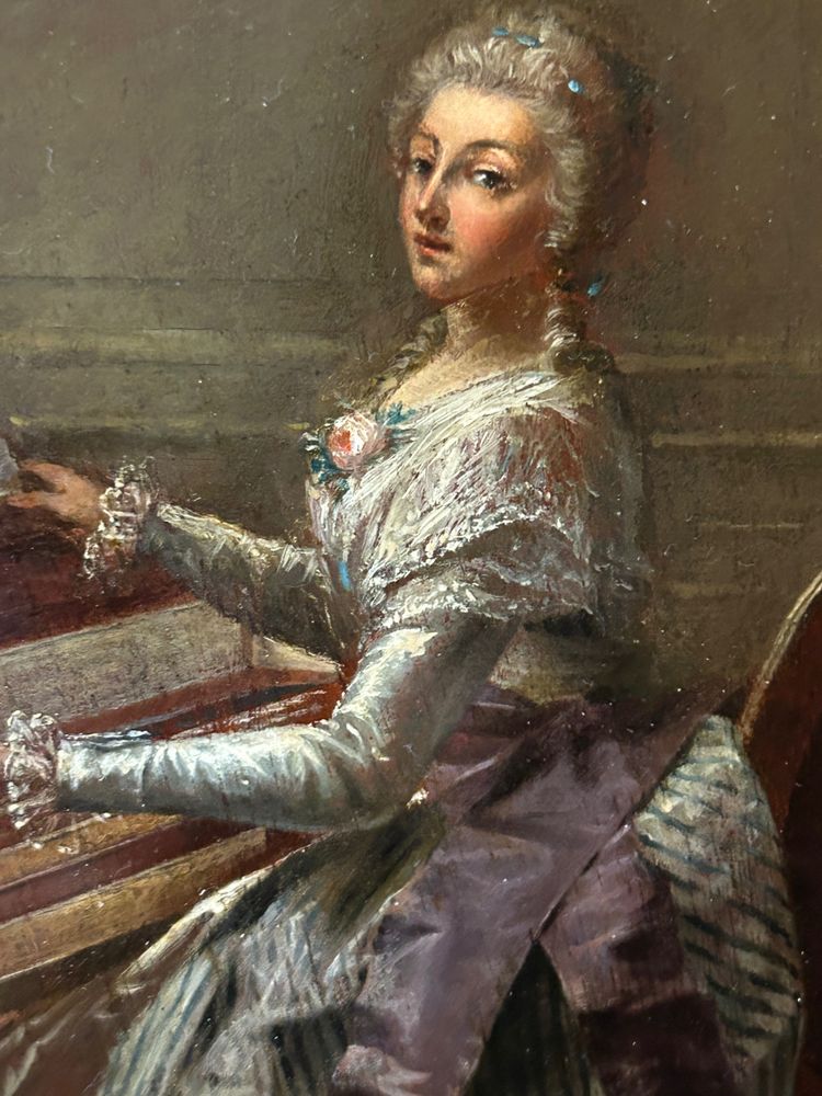 Scuola francese Seguace di Michel Garnier ( 1753-1819) Pittura su pannello di legno