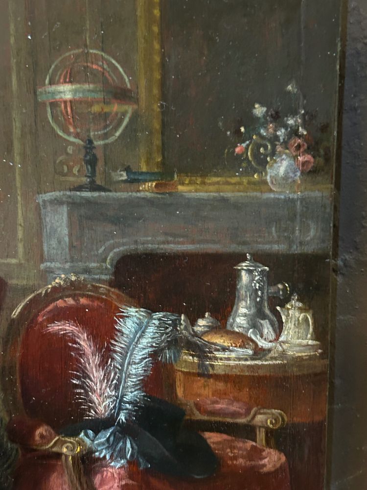 Scuola francese Seguace di Michel Garnier ( 1753-1819) Pittura su pannello di legno