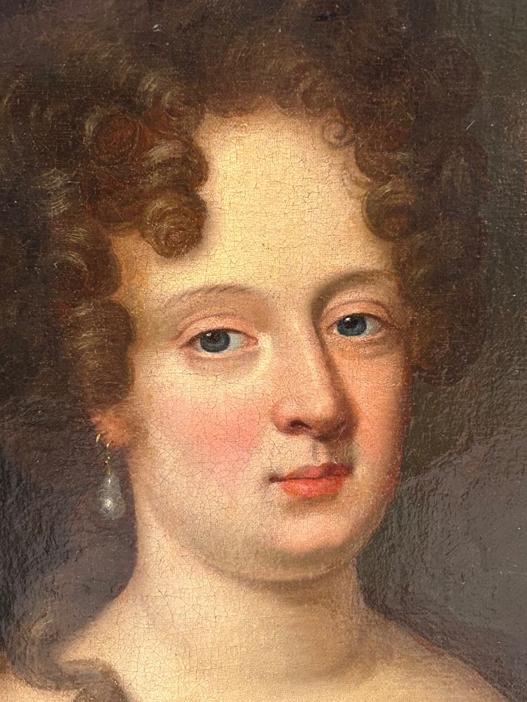French School Of The XVIIIth Century Portrait Of A Woman Of The Louis XV Regency Period