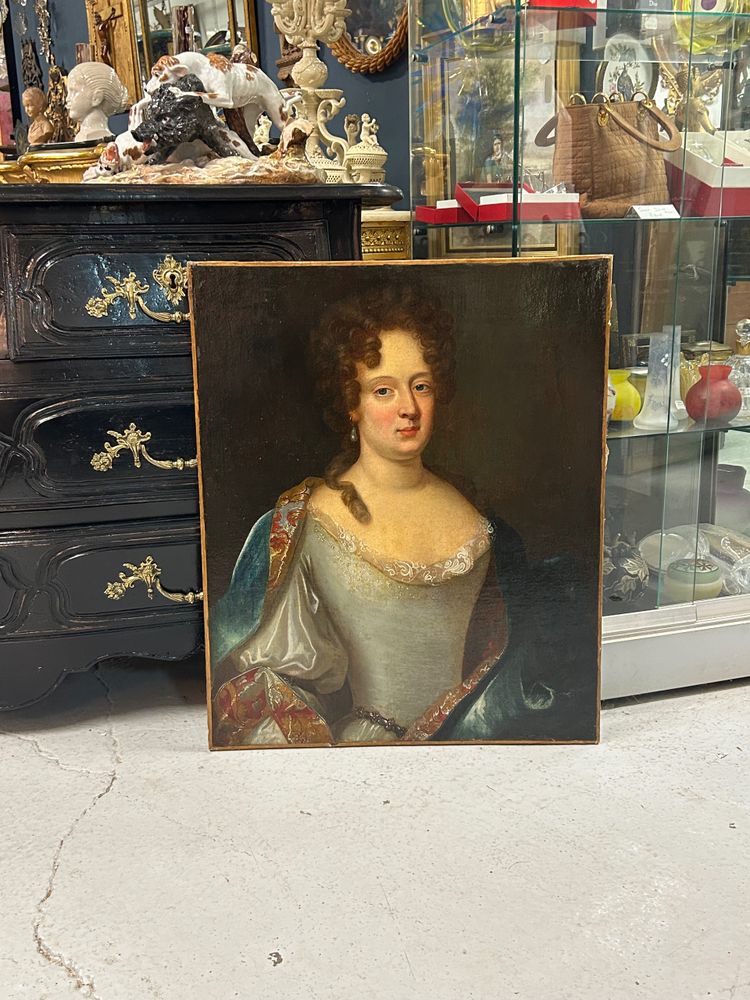 French School Of The XVIIIth Century Portrait Of A Woman Of The Louis XV Regency Period