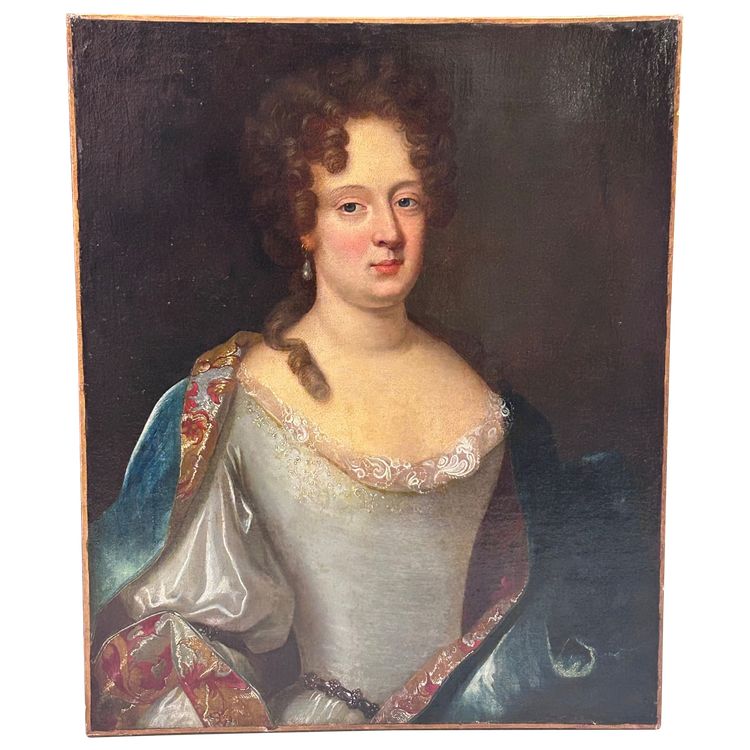 French School Of The XVIIIth Century Portrait Of A Woman Of The Louis XV Regency Period