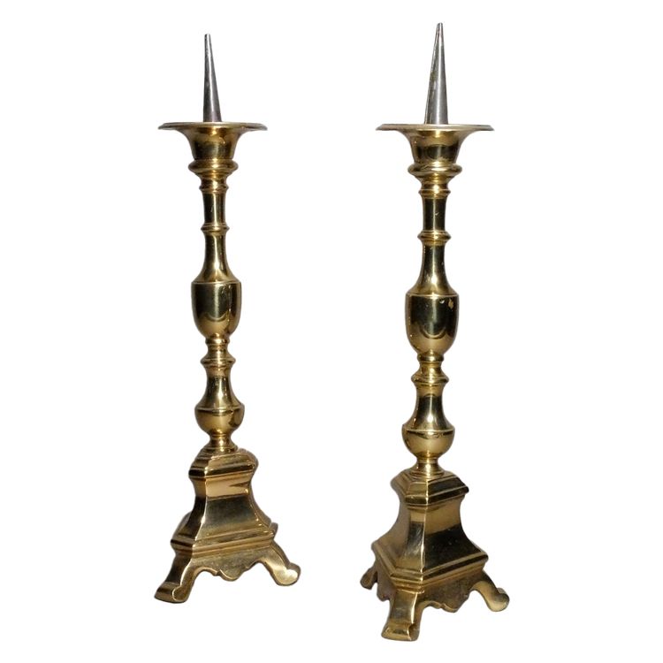 Paire de pic-cierges d'époque Louis XIV 