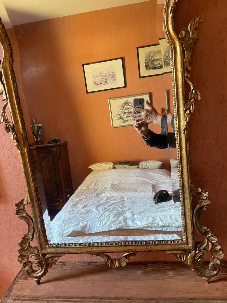 Louis XV Style Italian Gilded Wood Mirror