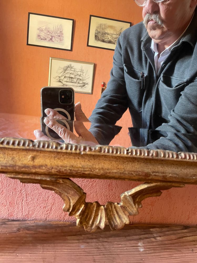 Louis XV Style Italian Gilded Wood Mirror
