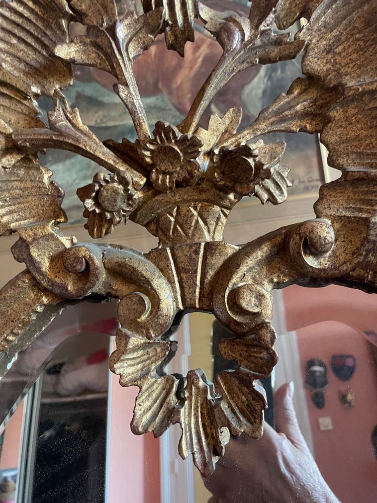 Louis XV Style Italian Gilded Wood Mirror