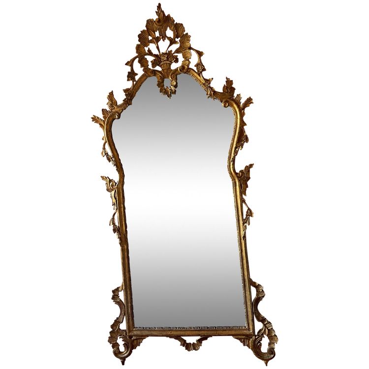 Louis XV Style Italian Gilded Wood Mirror