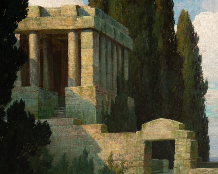 Huile sur toile signée A. Delle, fin XIXe / début XXe siècle