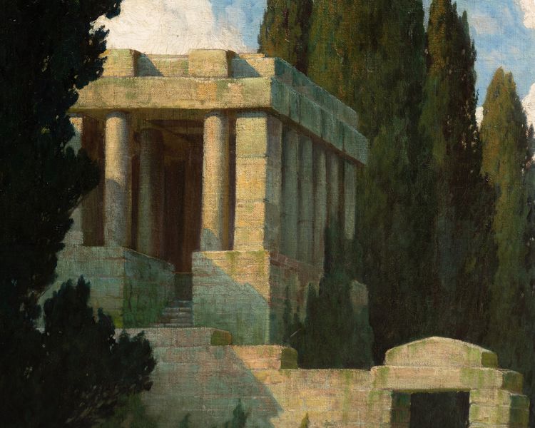 Huile sur toile signée A. Delle, fin XIXe / début XXe siècle