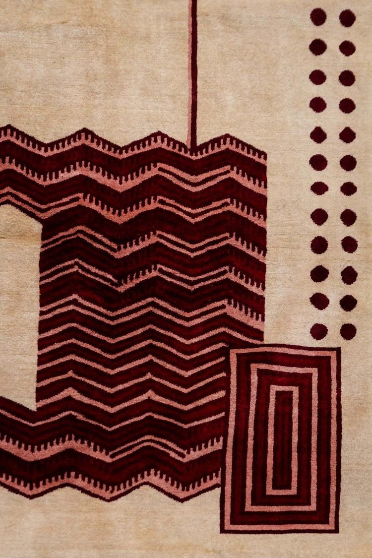 Art Deco style wool rug, or tapestry. Contemporary work.LS64303607A