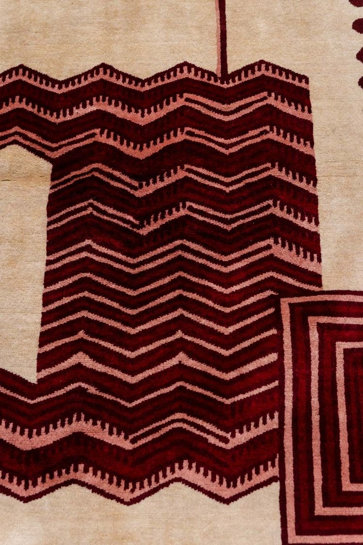 Art Deco style wool rug, or tapestry. Contemporary work.LS64303607A