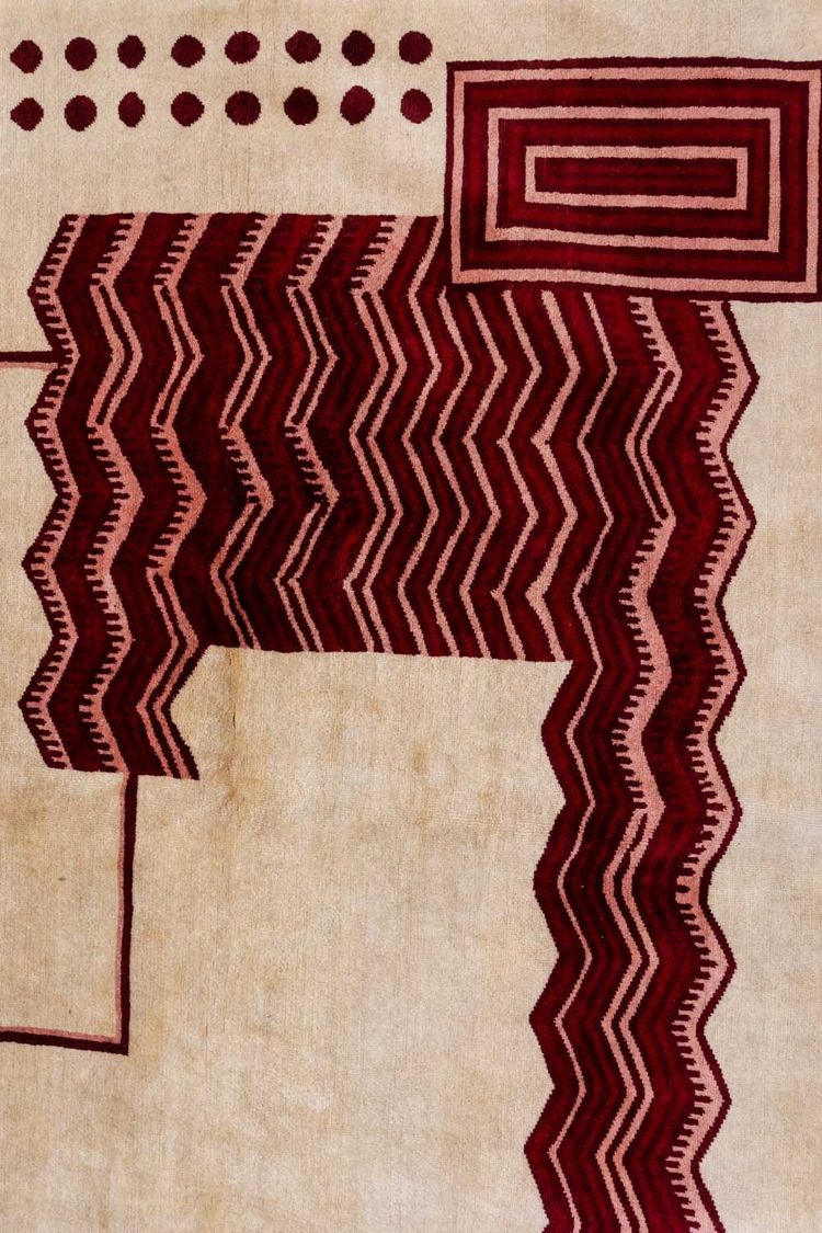 Art Deco style wool rug, or tapestry. Contemporary work.LS64303607A