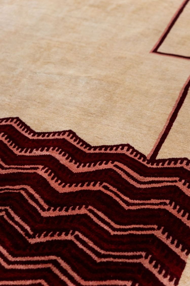 Art Deco style wool rug, or tapestry. Contemporary work.LS64303607A