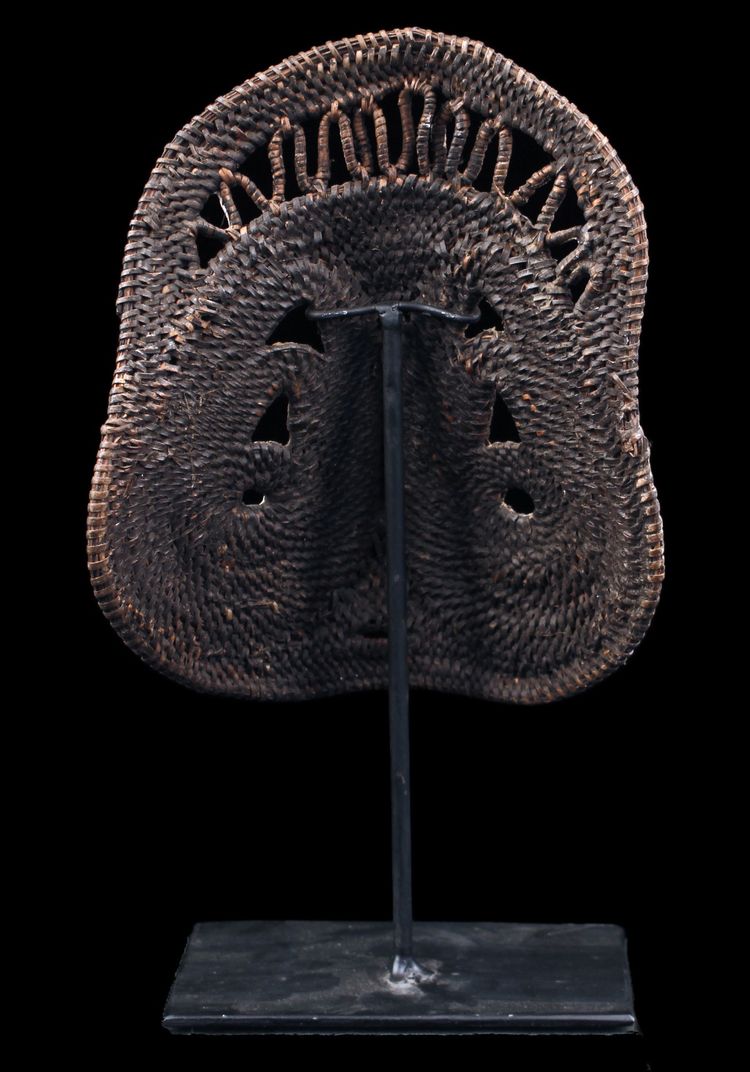 Yam mask, tribal art, Oceanian art, basketry, Papua New Guinea, Oceanian art