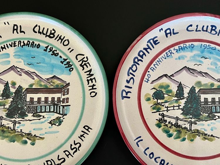 Ceramica Vietri Mare 40th anniversary plates after Paolo Polli, Italy 1990