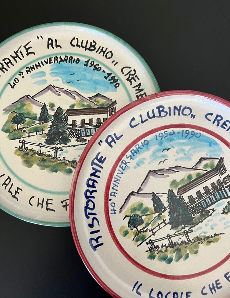 Ceramica Vietri Mare 40th anniversary plates after Paolo Polli, Italy 1990