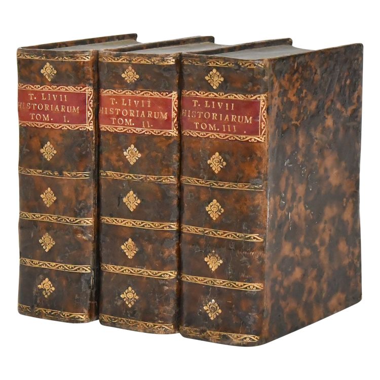 Livre " TITI LIVII Patavini Historiarum ab Urbe Condita " 1740, 3 volumes 