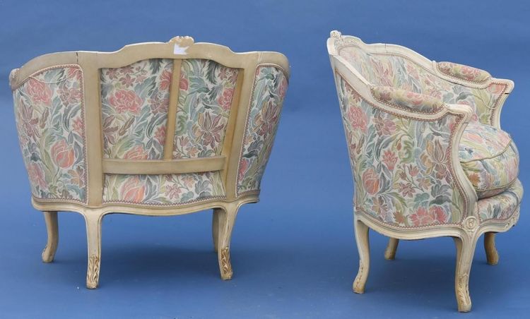 Coppia di poltrone a marquise in stile Luigi XV