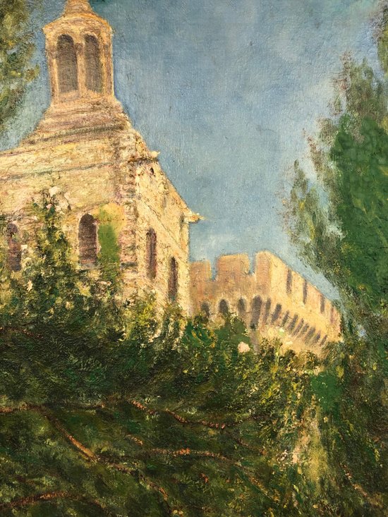 L'Alhambra de Grenade", huile sur toile des années 1920, encadrée et signée