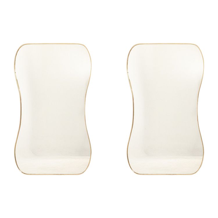 Pair of mirrors in the taste of Gio Ponti. Circa 1970. LS6350859M