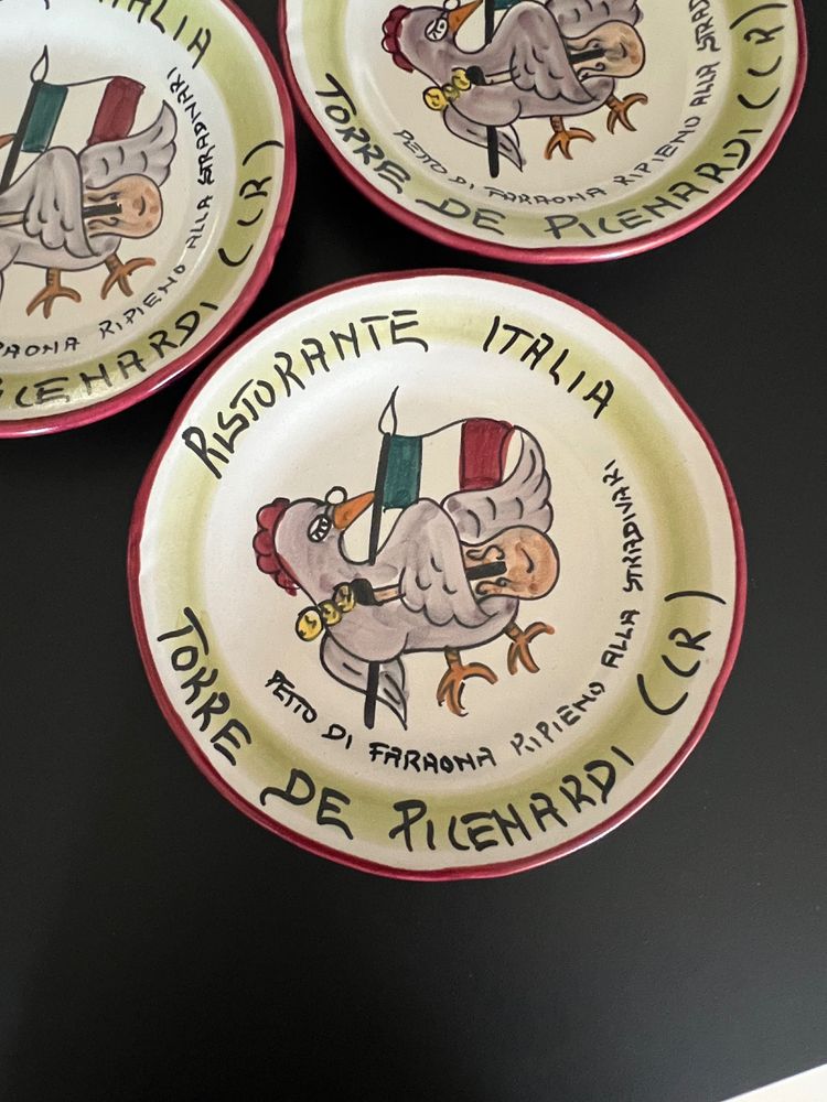 Piatti del Ristorante del Buon Ricordo "Italia" di Ceramica Vietri Mare, Italia 1995