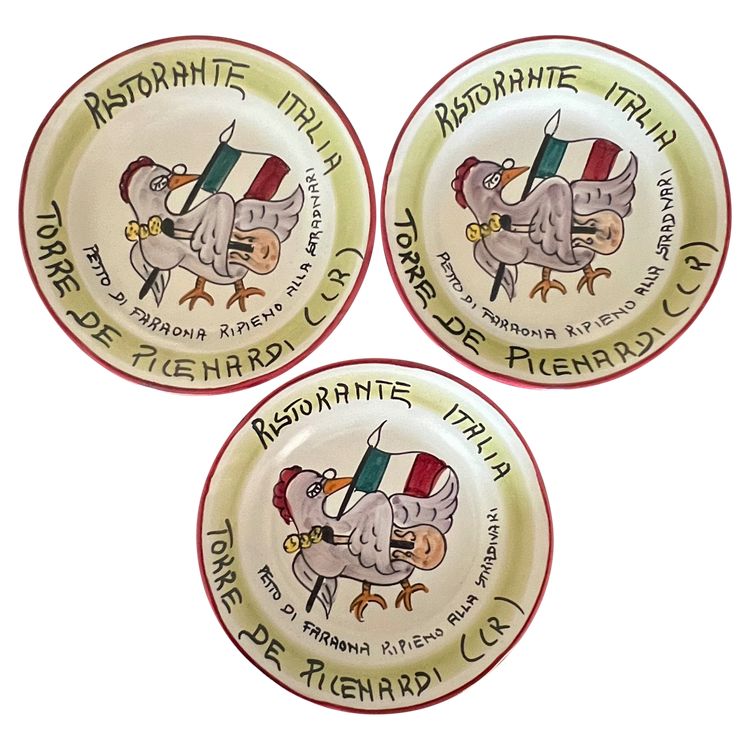 Piatti del Ristorante del Buon Ricordo "Italia" di Ceramica Vietri Mare, Italia 1995