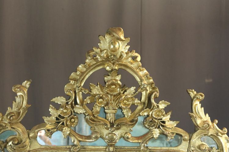 Louis XV giltwood mirror