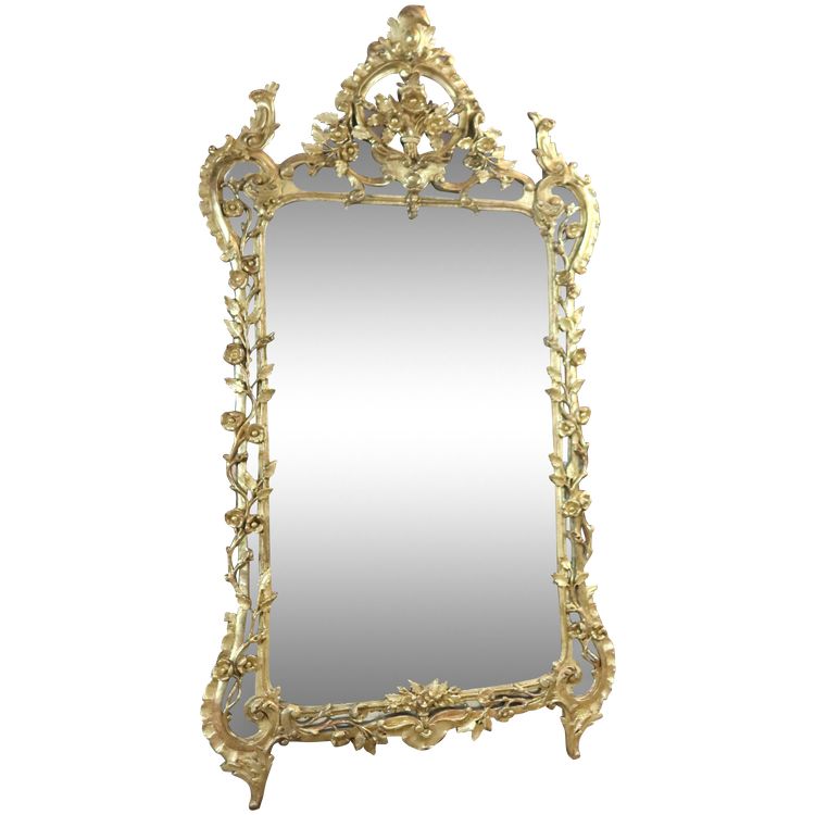 Louis XV giltwood mirror