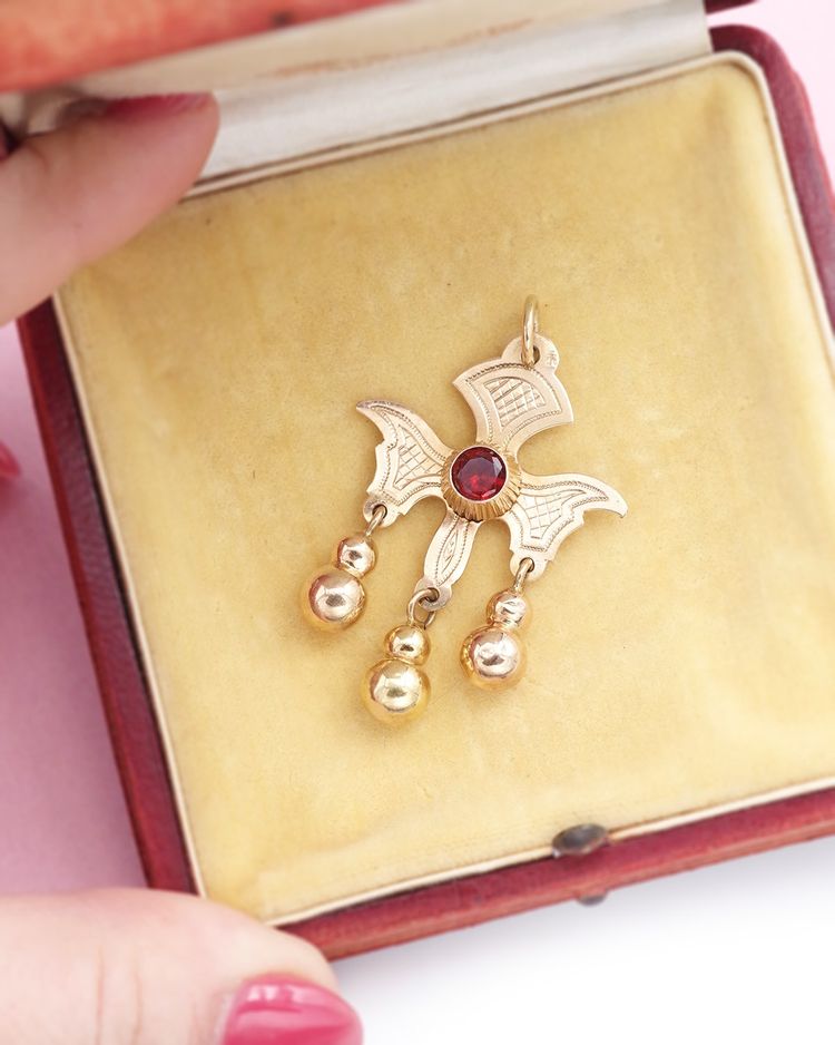Pendentif Saint-Esprit du Puy en or 18k, bijou religieux, bijou ancien, puy en velay, auvergne