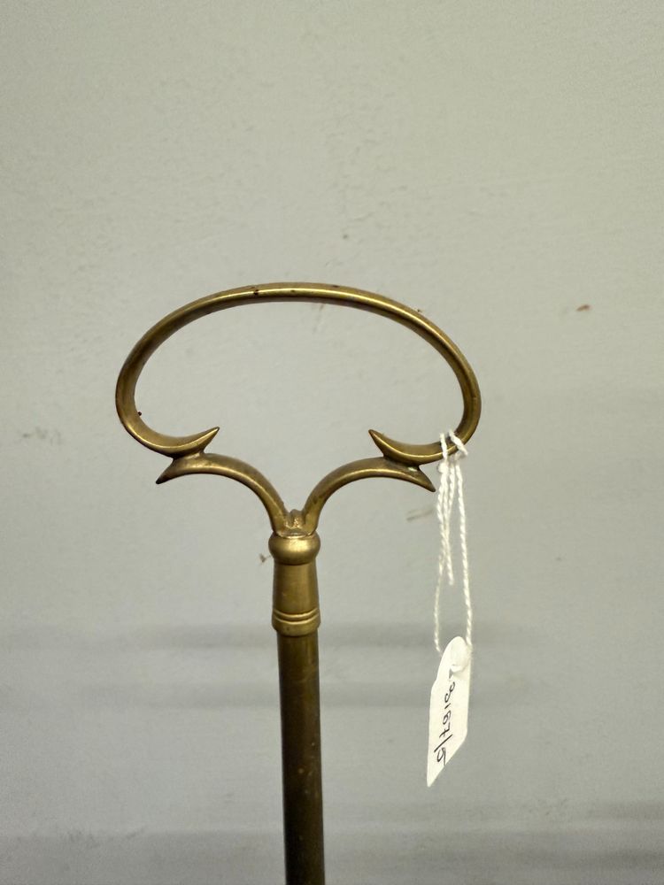 Groupe ancien de 5 lampes à huile en bronze doré, 19ème siècle mis63x16cm