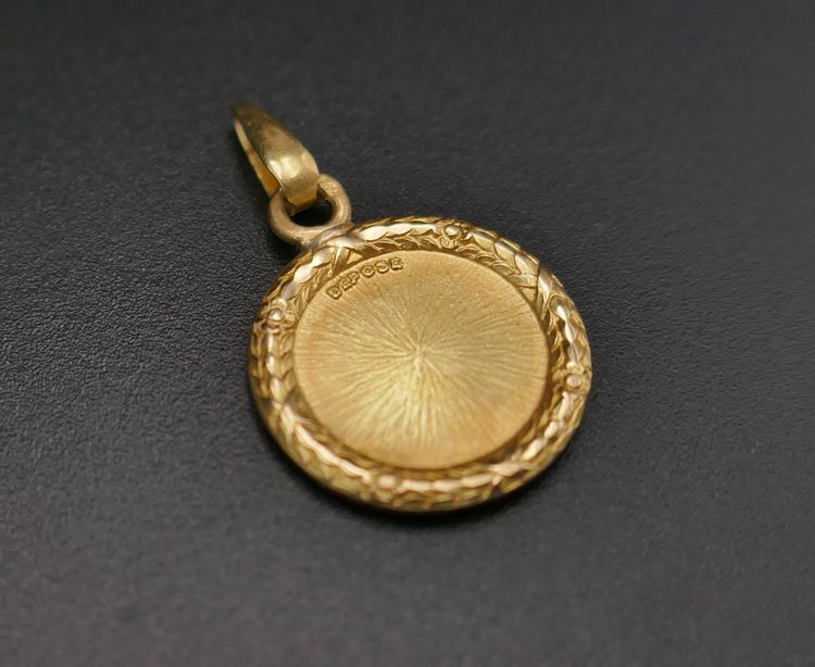 Augis Liebesmedaille Diamant Und Rubin, 18 Karat Gold