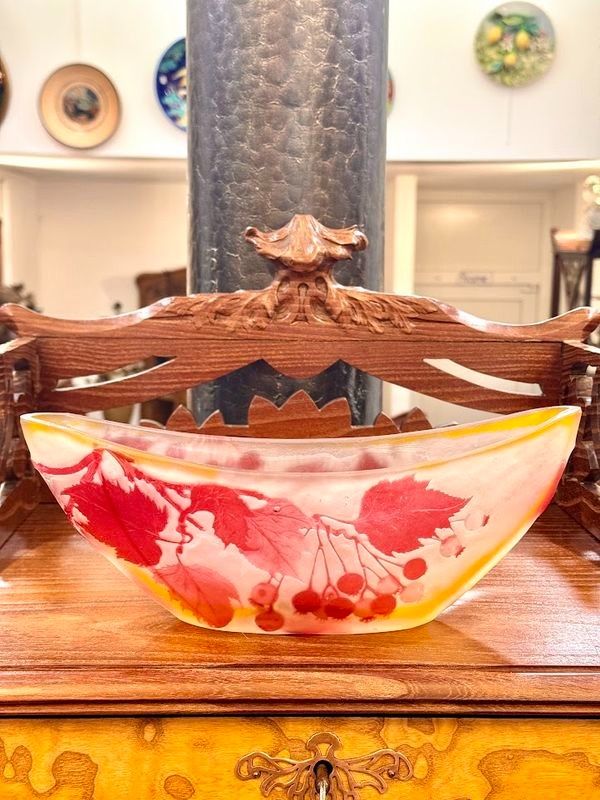 Coppa Emile Gallé Art Nouveau "Aux Groseilles