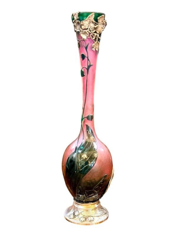 Daum Nancy Art Nouveau "Au Muguet" vase