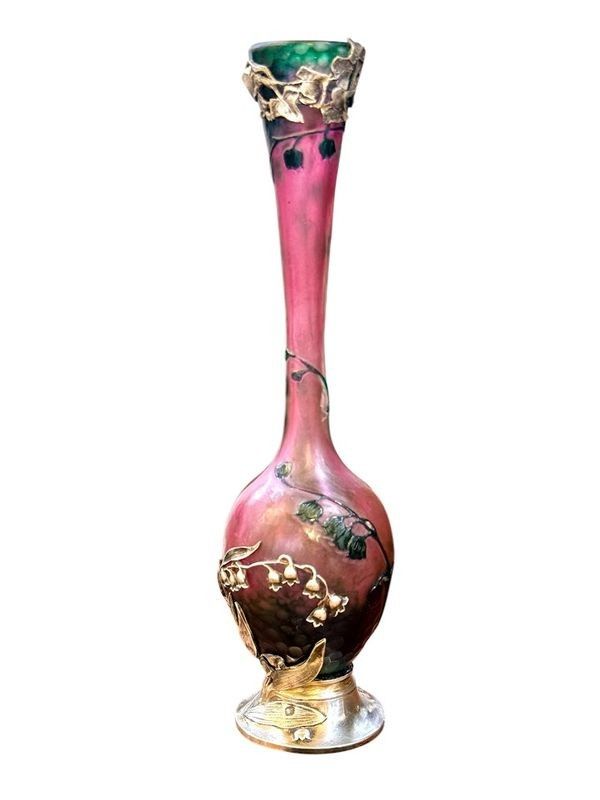 Daum Nancy Art Nouveau "Au Muguet" vase