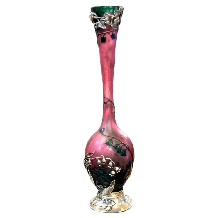 Daum Nancy Art Nouveau "Au Muguet" vase