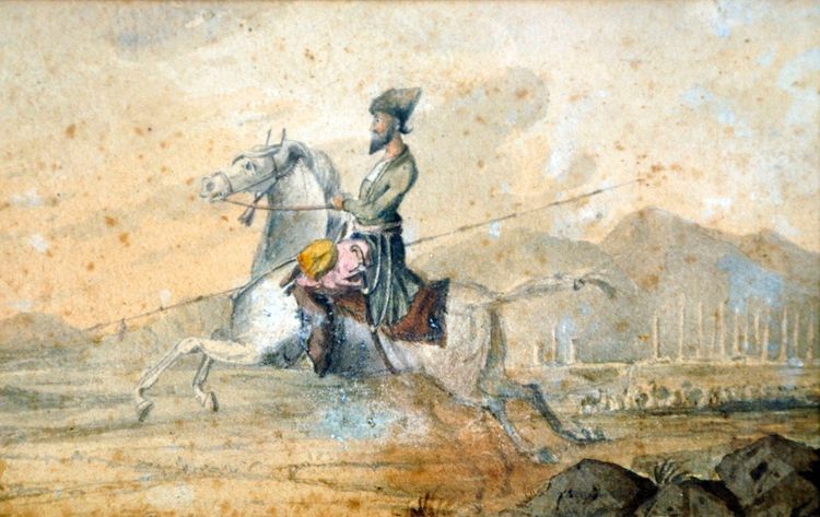 Scene equestri orientaliste Coppia di acquerelli