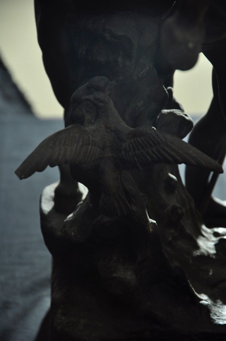 Neptune Créant Le Cheval Sculpture Signed Emile Picault