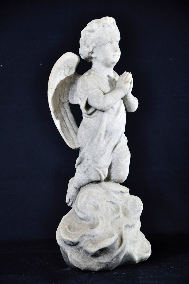 Ange Putti En Marbre XIXe Siècle