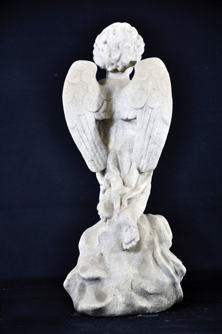 Ange Putti En Marbre XIXe Siècle