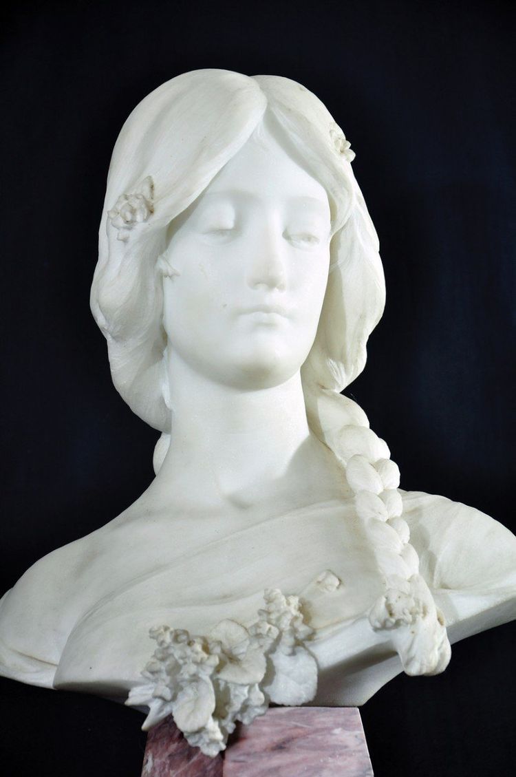 Sculpture Carrara Marble Direct Cut Signed Attilio Fagioli Early 20th Century Marble Base
