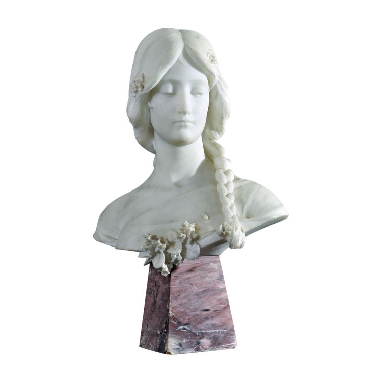 Sculpture Carrara Marble Direct Cut Signed Attilio Fagioli Early 20th Century Marble Base