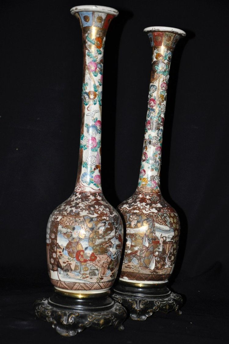 Pair Of Chinese Porcelain Vases With Bronze Mounting, Minton Style