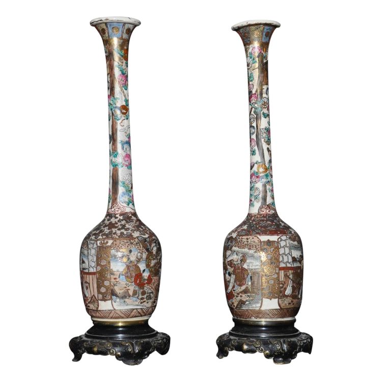 Pair Of Chinese Porcelain Vases With Bronze Mounting, Minton Style